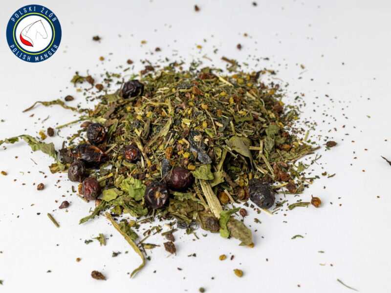 Mieszanka ziołowa podnosząca odporność dla koni osłabionych oraz po przebytej chorobie. Gotowy zestaw ziołowy dla konia pomaga zadbać o jego zdrowie i prawidłową rekonwalescencję.