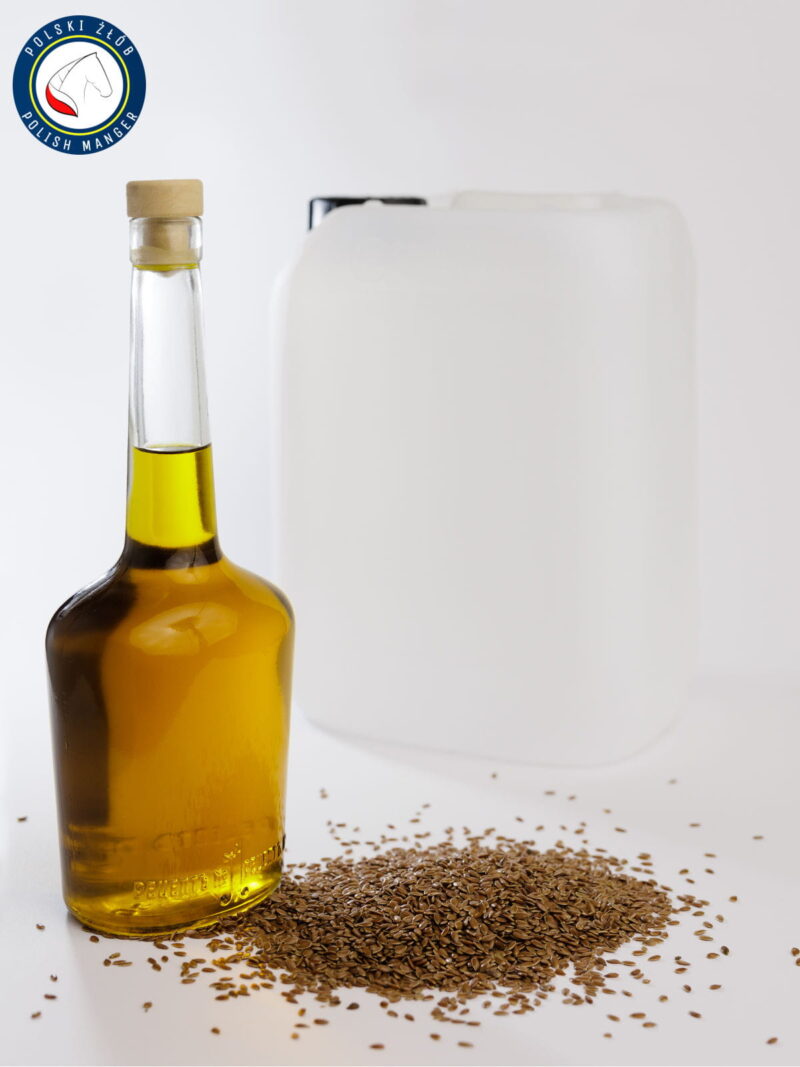 Olej lniany dla koni 5l - tłoczony na zimno